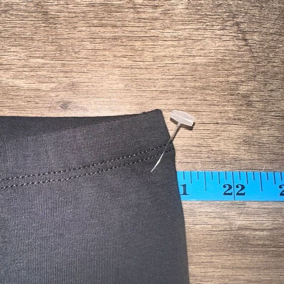 Eileen Fisher Stretch Organic Cotton Ankle Leggings graphite gray 2X NEW - Picture 7 of 8